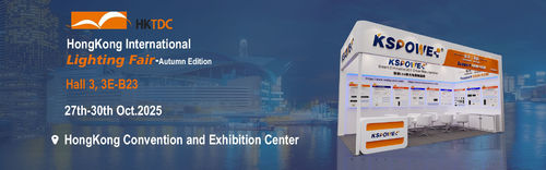 Latest company news about KSPOWER will showcase new products at the 2025 HongKong Lighting Fair,October 27-30 at booth 3E-B23. 