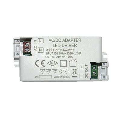 Buen precio Protecciones contra temperatura 24VCC 1.25A Controlador LED universal 30W Carcasa de plástico ultracompacta Fuente de alimentación de voltaje constante en línea